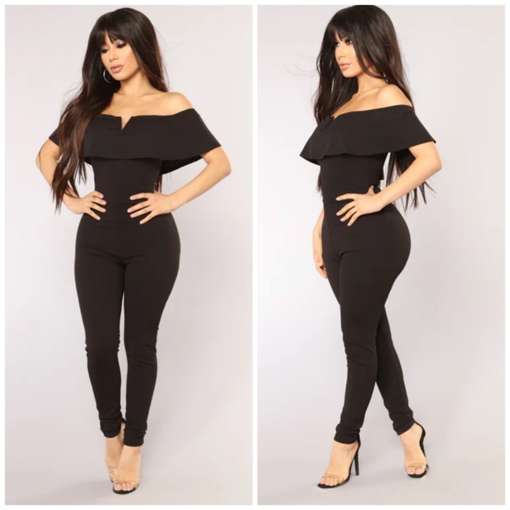 Fashion Nova Very Important Off Shoulder Jumpsuit